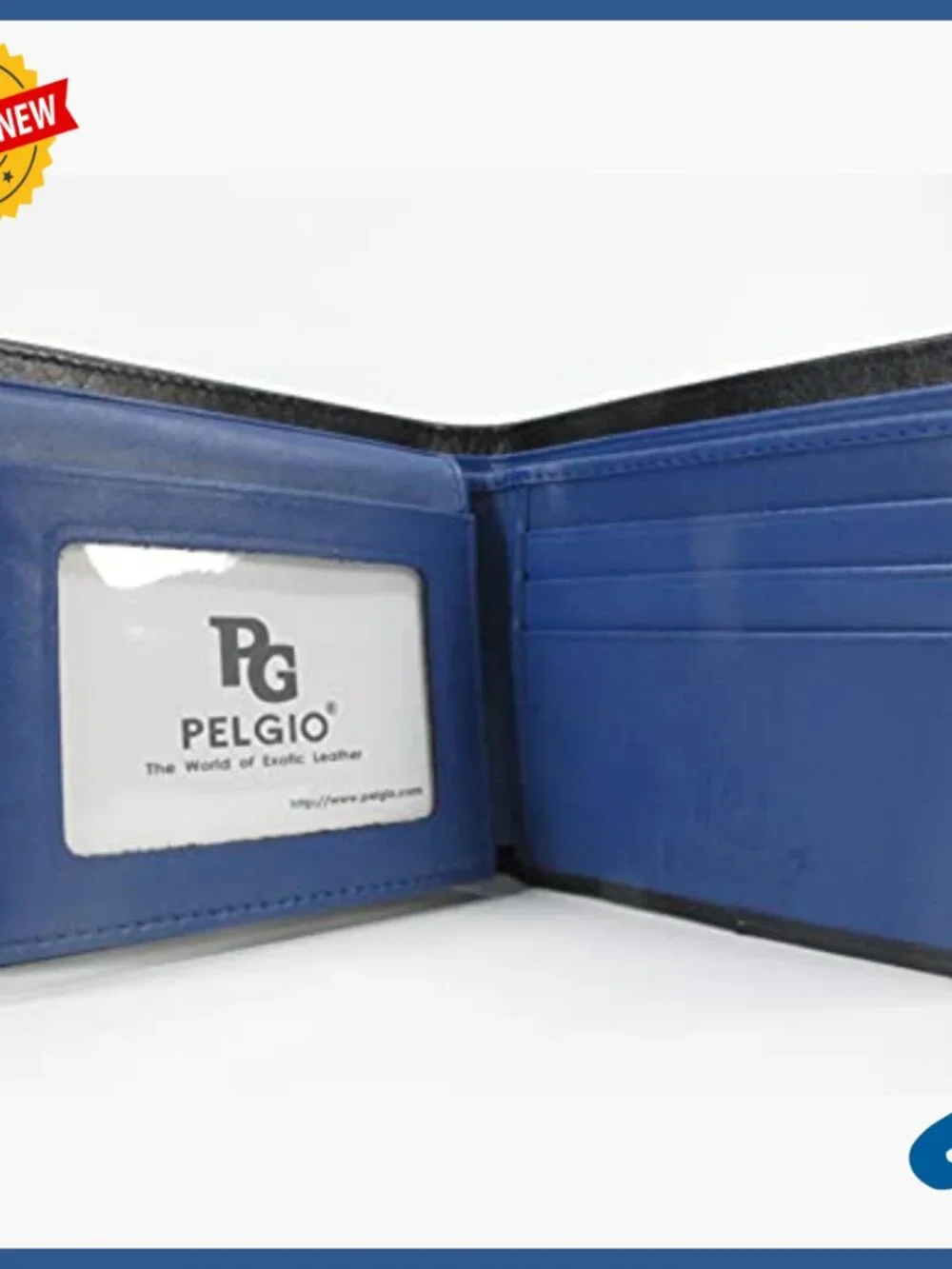Genuine Stingray Leather Bifold Wallet with 6 Card Slots